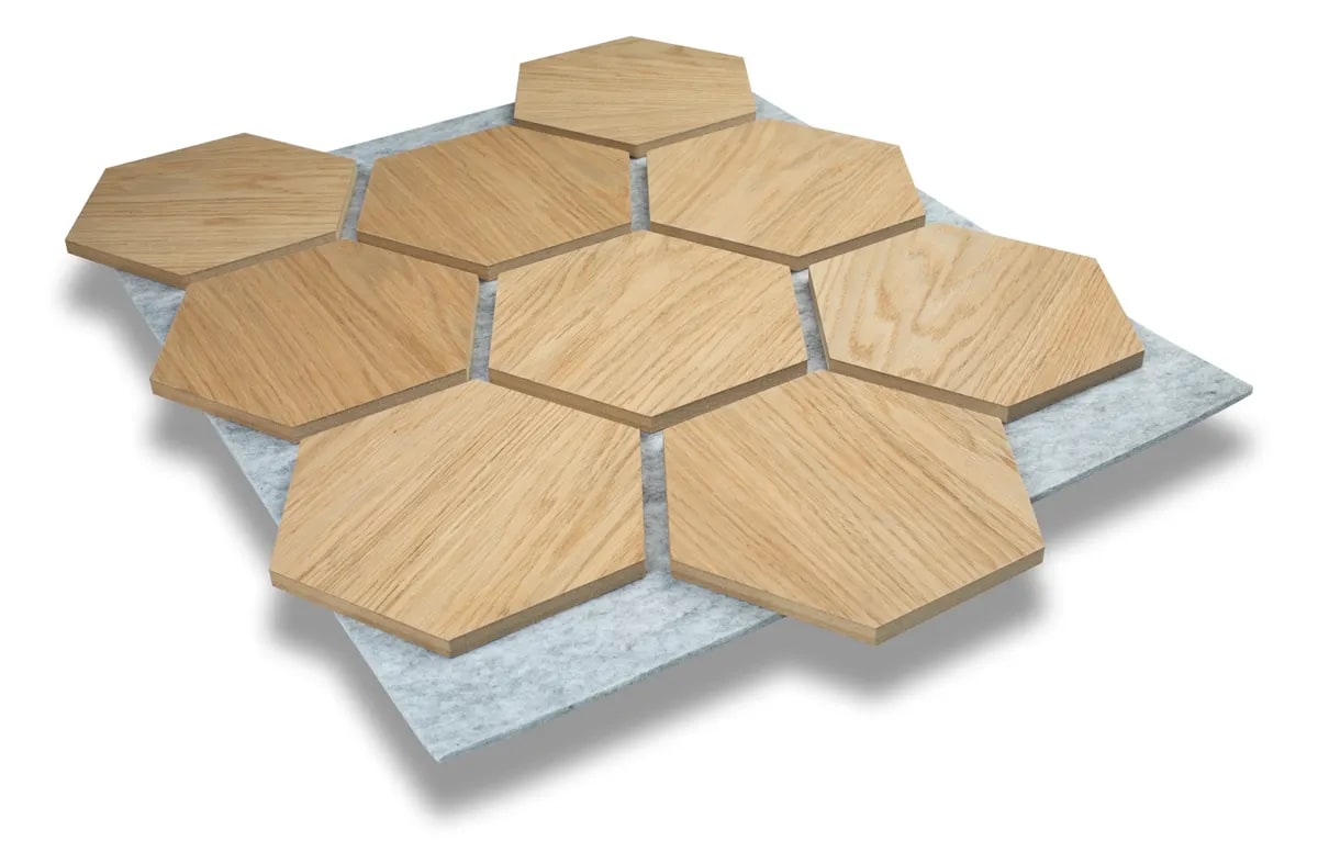 Oak Gray Felt, Hexagon paneļi