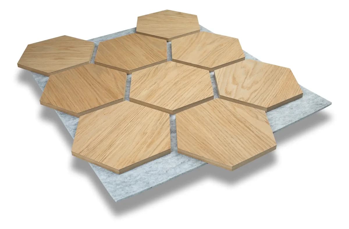 Oak Gray Felt, Hexagon paneļi